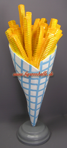  Pommes auf Stnder Werbefigur