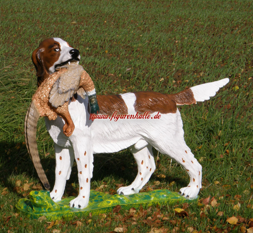 Hund Mnsterlnder Jagd-Hund mit Fersan Tierfigur