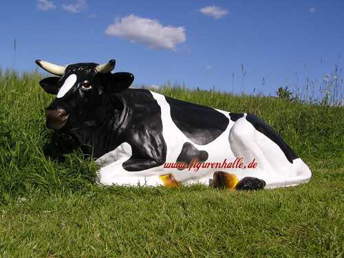Kuh liegend als Aufstellfigur Figur