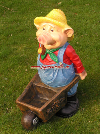 Schwein mit Karre