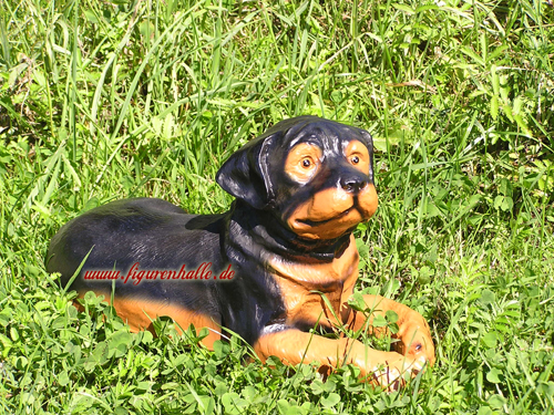 Rottweiler Welpen Dekofigur