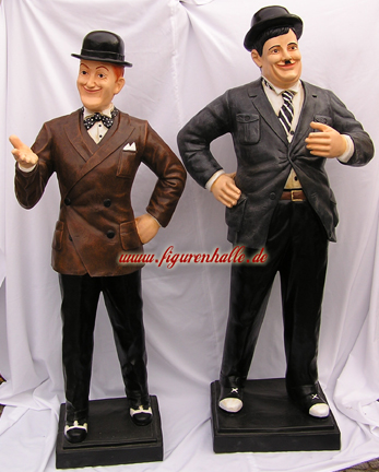 Dick und Doof als Lebensgroe Figuren