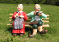 Preview: Oma & Opa Gartenfigur Rentener Bank Figur