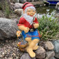 Preview: Garden gnome with mushroom on fishing figurine