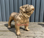 Preview: Statue Bulldogge Aufsteller bronze Lackierung Natur