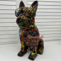 Preview: Aufsteller Deko Bulldogge Pop Art schwarz