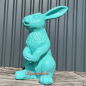 Preview: Osterhase Werbefigur tollem poppigem türkis