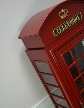 Preview: Britische Telefonzelle Schrank Vitrine