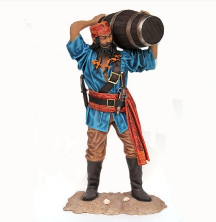 Pirat Dotterbart lebensgroß Figur