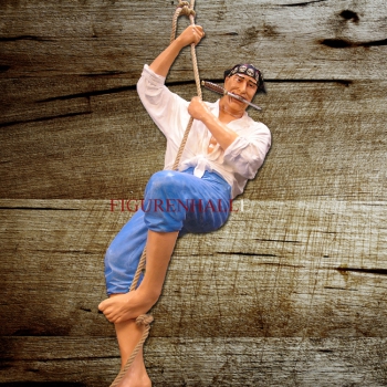 Pirat am Seil Figur