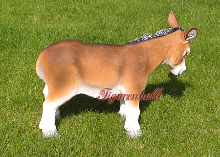 Preview: Brauner Esel Statue