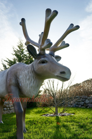 Father Christmas reindeer deer figurine large