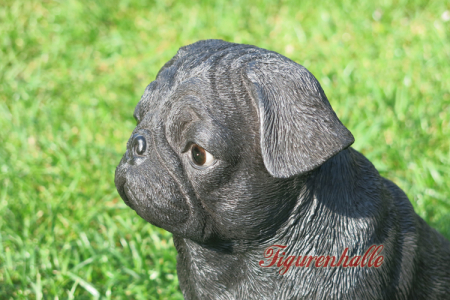 Preview: Lebensechte spitzen Figur Mops Hund