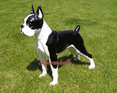 Preview: Boston Terrier Figur schwarz weiß