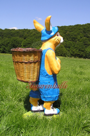 Easter bunny with dungarees