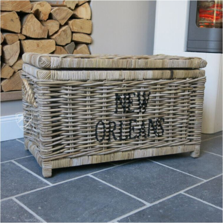 Rattan Truhe Französischer Landhausstyle