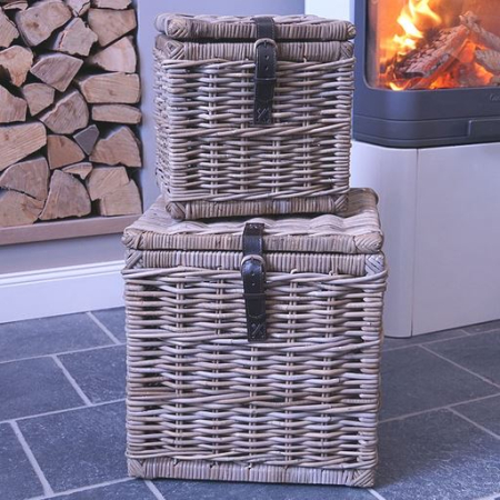 Viereckiger Rattankorb