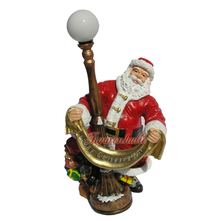 Weihnachtsmann an Laterne Lampe
