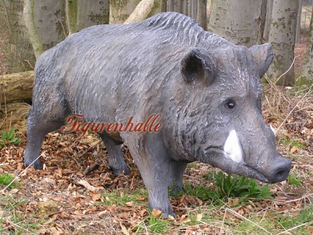 lebensechte Figur Wildschwein