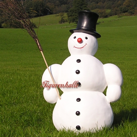 Schneemann Gartenfigur