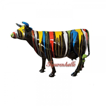 Pop Art Kuh Figur lebensgroß rechts schauend
