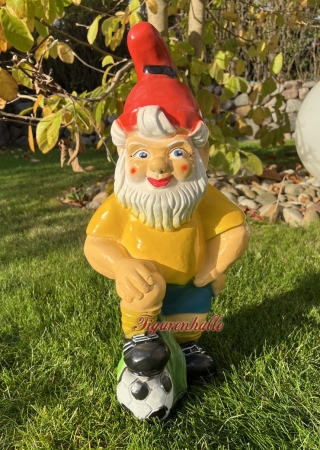 Garden gnome decoration with pointed cap