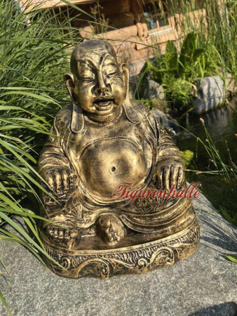 Glücksbringer sitzend gold