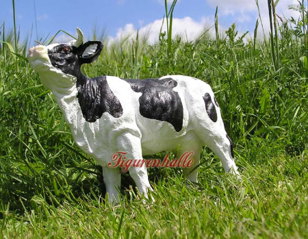 Preview: Kuh schwarz bunt Werbefigur
