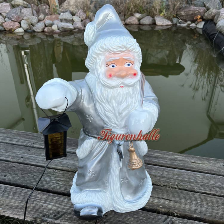 Weihnachtsmann deko Figur mit goldenem Gewand