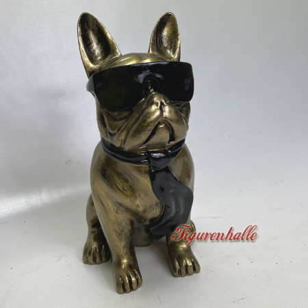 Goldene Figur Bulldogge Dekoration