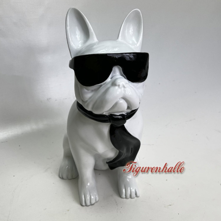 Elegante Bulldogge mit Sonnenbrille Pop Art Krawatte Dejo