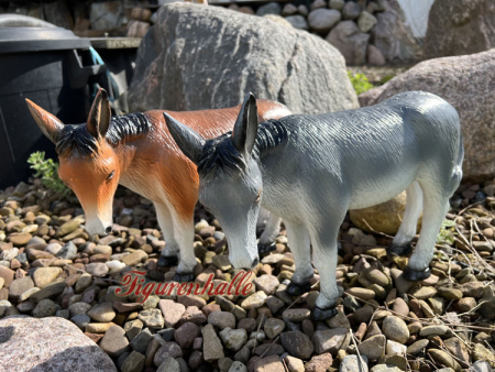 Preview: Esel Gartenfigur Schrebergarten