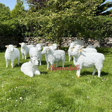 Herd of sheep outdoor garden figure