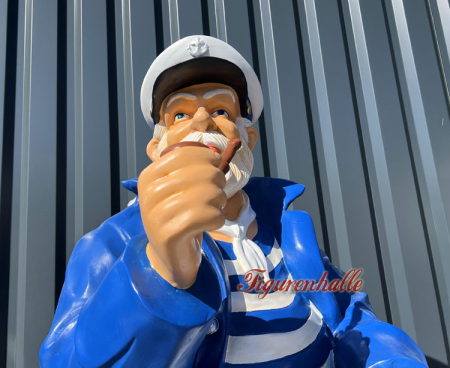 Preview: Seemann Figur mit Pfeife als Statue