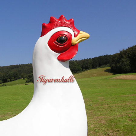 Preview: Dekofigur Huhn weiß Figur Statue