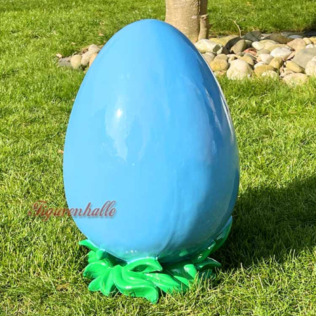Außenbereich Figur Ei blau Grass