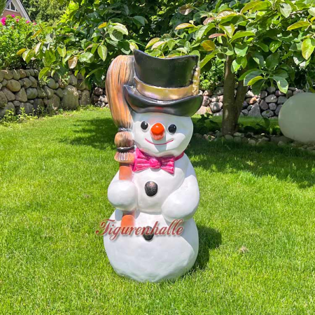 Schneemann Dekoidee Außenbereich Advent