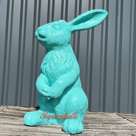 Osterhase Werbefigur tollem poppigem türkis