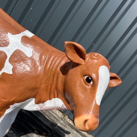 Preview: Kalb Aufsteller braun bunt Statue