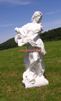 Gartenfigur weiß Frau mit Ampfohre