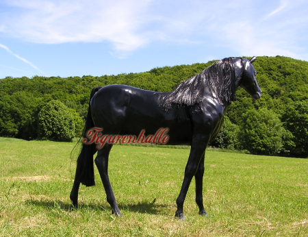 Pferd mit Kunsthaar Mähne Deko