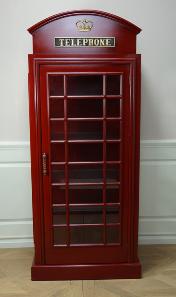 English telephone box display case