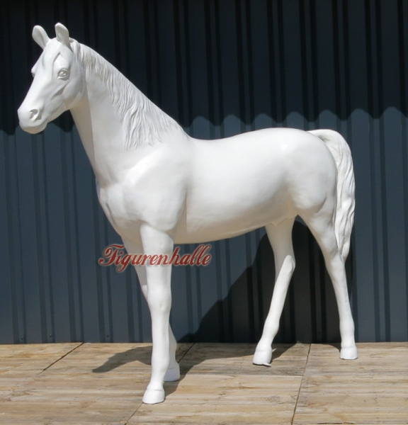 Horse life-size figure white Pop Art