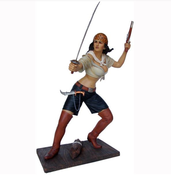Pirate Mrs Dorothea as a life-size figure