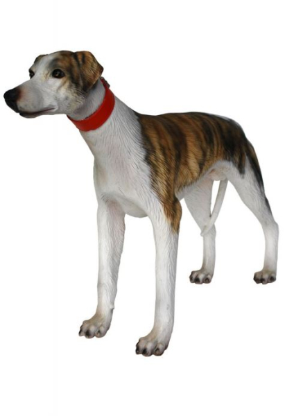 Branca whippet dog as figure