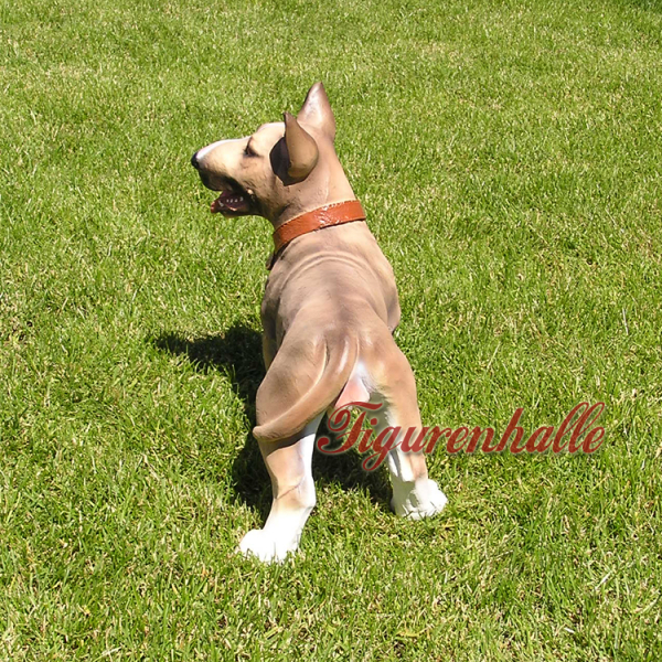 Pit Bull Hunde Figur lebensecht Deko