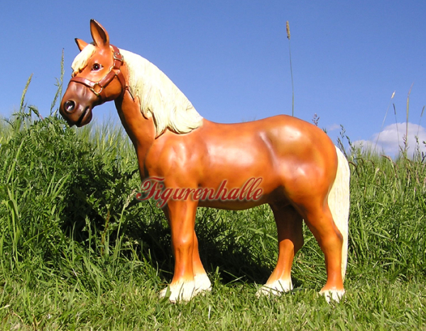 Brown horse figure statue