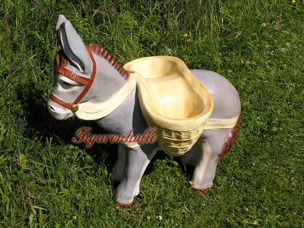 Esel mit Korb Pflanzkorb