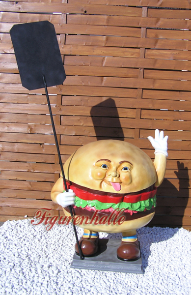 Hamburger with menu board