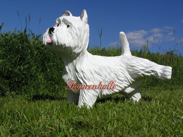 West Highland Terrier Statue Gartenfigur Pillernd